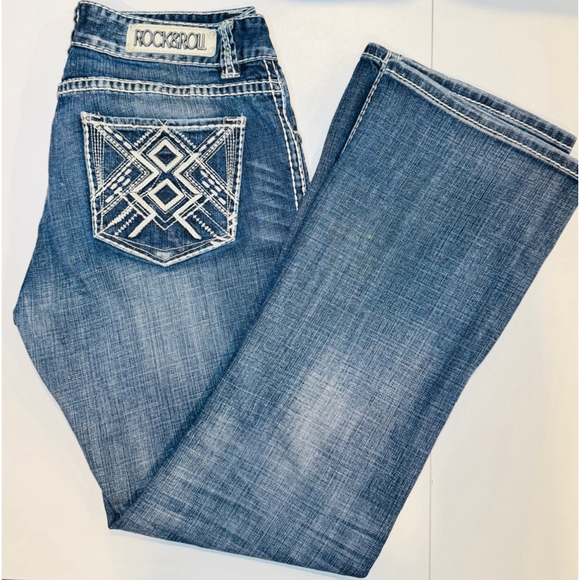 Rock & Roll Denim - Rock & Roll Cowgirl Mid-Rise Bootcut Jeans, Size 32x32